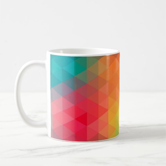 Phantastische coole trendfarbene Dreiecke Tasse (Links)
