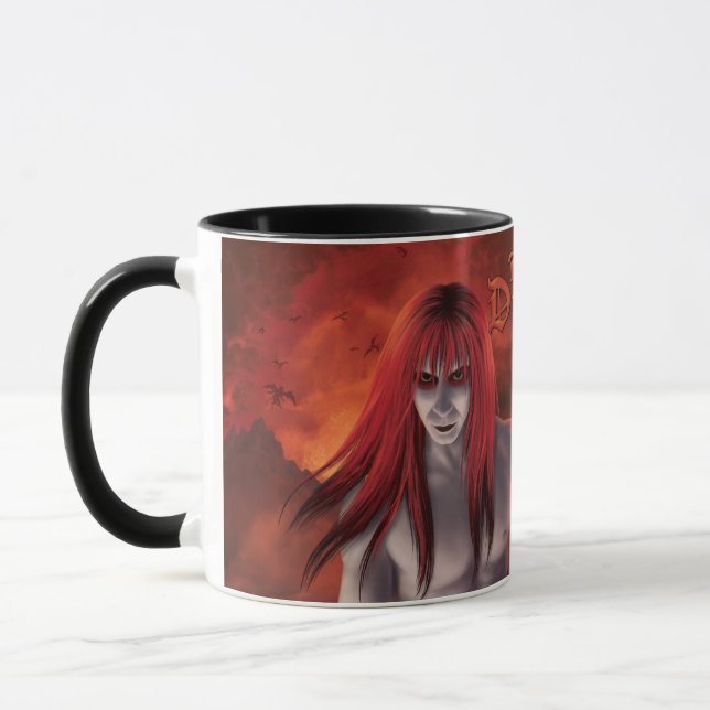 Phantastische Dämonendämmerung Tasse (Links)