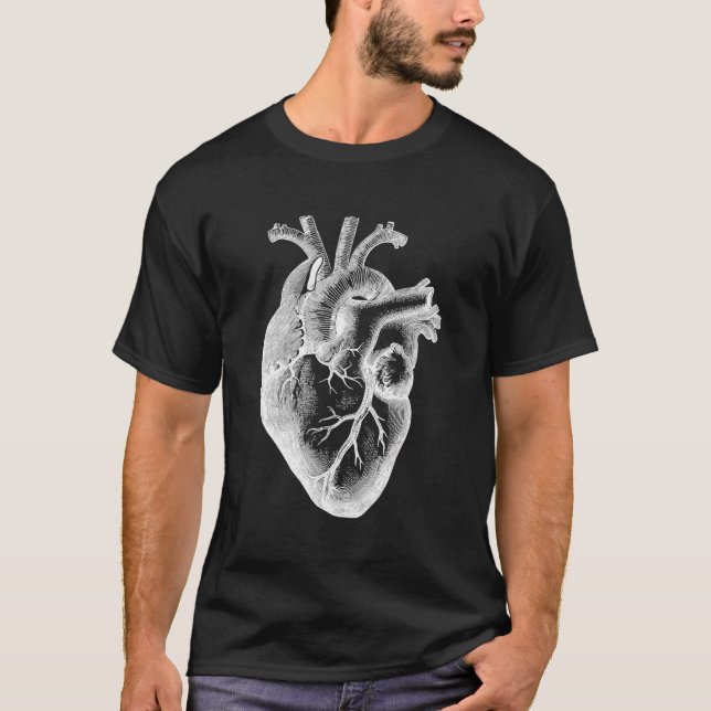 Phantastische Details des anatomischen Herzens T-Shirt (Vorderseite)