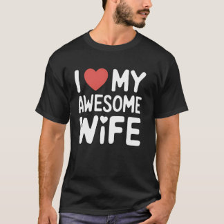 Phantastische Ehefrau Husband-Wertgutschrift für E T-Shirt
