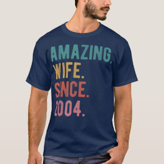 Phantastische Ehefrau seit 18. Hochzeitstag 2004 T-Shirt