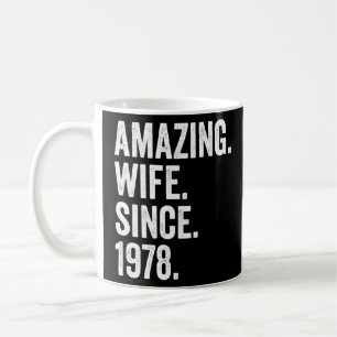 Phantastische Ehefrau Seit 1978 44. Hochzeitstag 4 Kaffeetasse