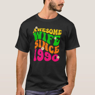 Phantastische Ehefrau seit 1990 Hochzeitstag Groov T-Shirt