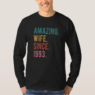 Phantastische Ehefrau Seit 1993 29. Hochzeitstag H T-Shirt