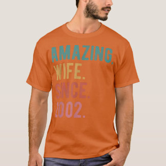 Phantastische Ehefrau seit 2002 20. Hochzeitstag T-Shirt