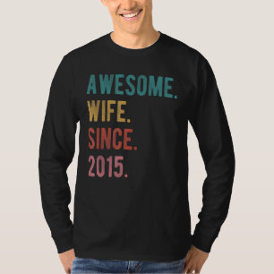 Phantastische Ehefrau Seit 2015 7. Hochzeitstag Er T-Shirt
