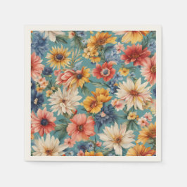 Phantastische elegante sanfte Sommer-Blume Serviette