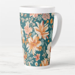 Phantastische empfindliche Blume Latte Tasse