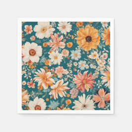 Phantastische empfindliche Blume Serviette