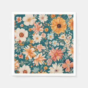 Phantastische empfindliche Blume Serviette