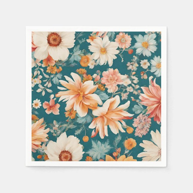 Phantastische empfindliche Blume Serviette (Vorderseite)