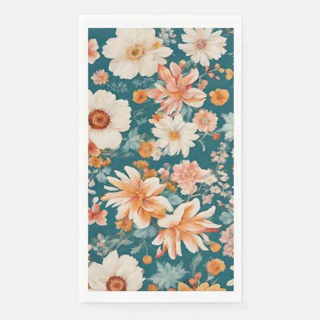 Phantastische empfindliche Blume Serviette (Vorderseite)