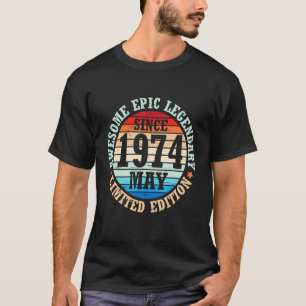 Phantastische Epische Legende seit 1974 Mai 48 Jah T-Shirt