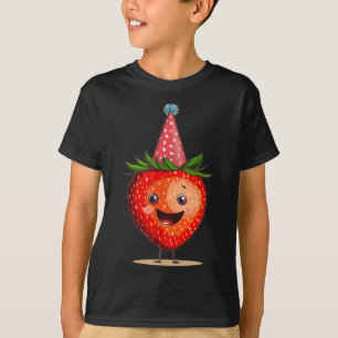 Phantastische Erdbeere mit einer Fesselnasse für P T-Shirt