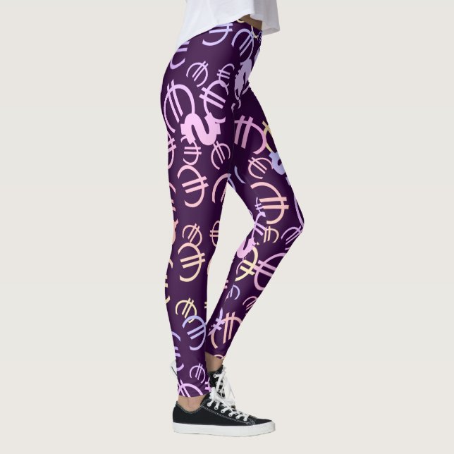 Phantastische Euro Dollars Muster Leggings (Rechts)