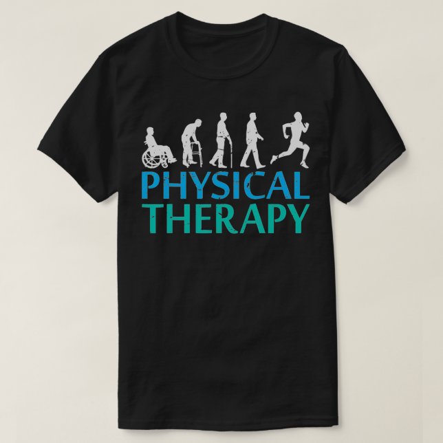 Phantastische Evolution der Physiotherapie T-Shirt (Design vorne)