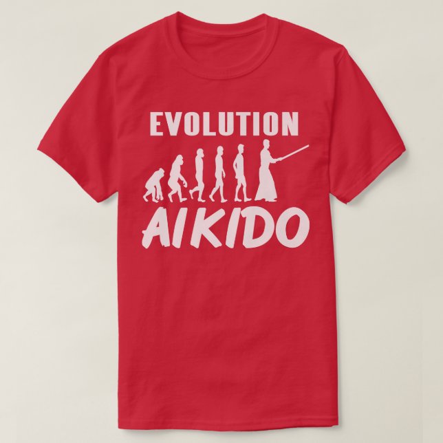 Phantastische Evolution von Aikido Cool Designs T- T-Shirt (Design vorne)