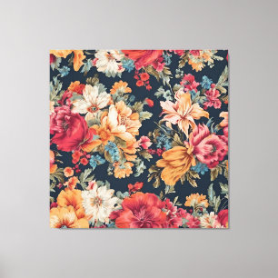 Phantastische exquisite Rosa Gelbe Blüten Leinwanddruck