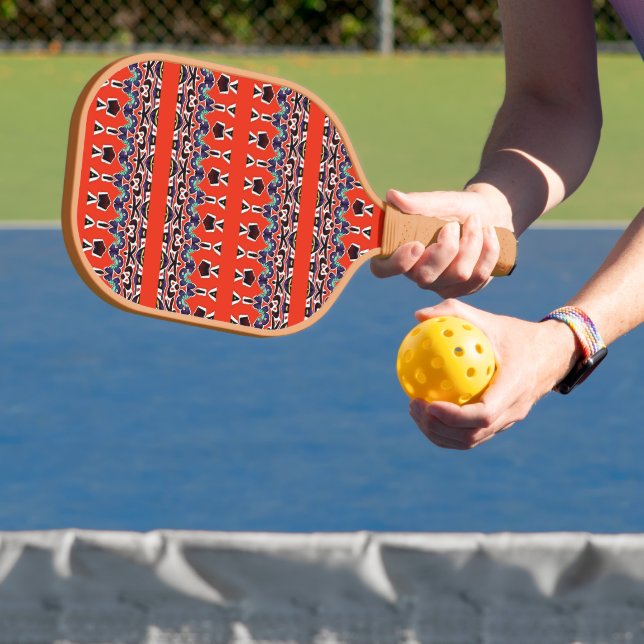 Phantastische Farben in Südafrika Traditionelle Fa Pickleball Schläger (InSitu)