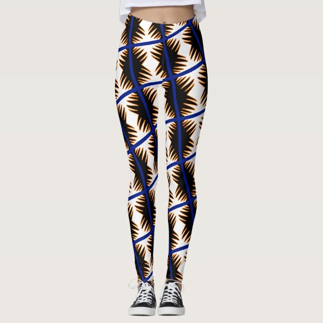 Phantastische Flammen Abstrakte Leggings (Vorderseite)