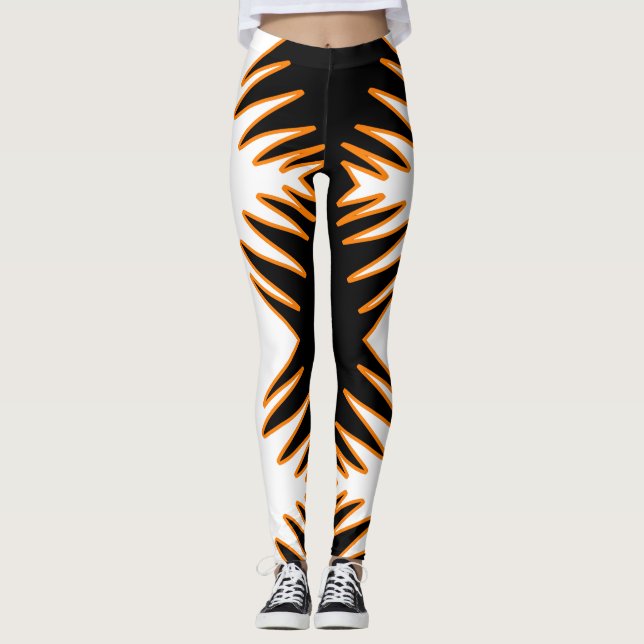 Phantastische Flammen Abstrakte Leggings (Vorderseite)
