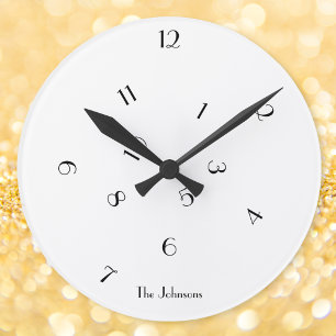 Phantastische Fun Jumbled Numbers Individuelle Nam Runde Wanduhr