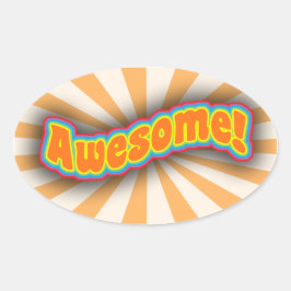Phantastische Fun Wild Slogan Art Logo Ovaler Aufkleber