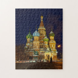 Phantastische Fürstentum Moskau in der Nacht Puzzle