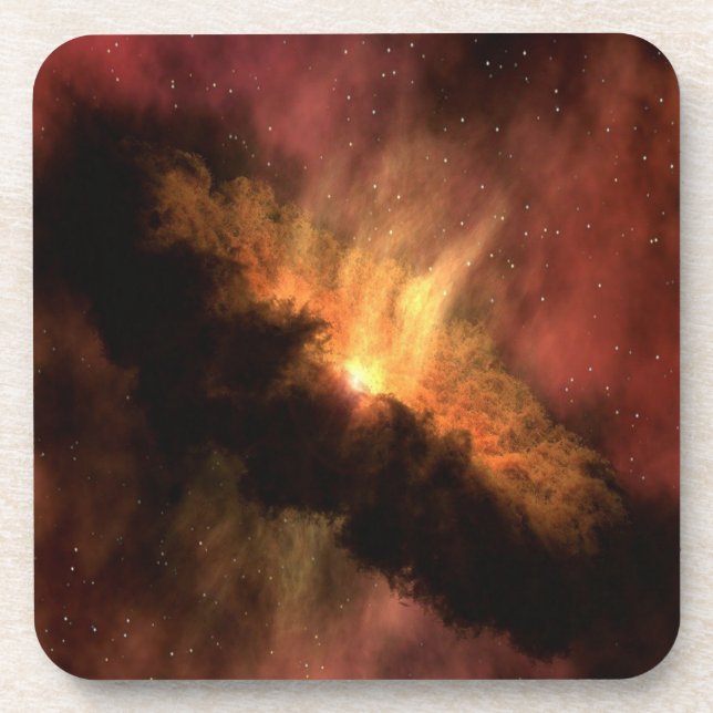 PHANTASTISCHE GALAXIE MIT HELLEN STERNEN GETRÄNKEUNTERSETZER (Vorderseite)