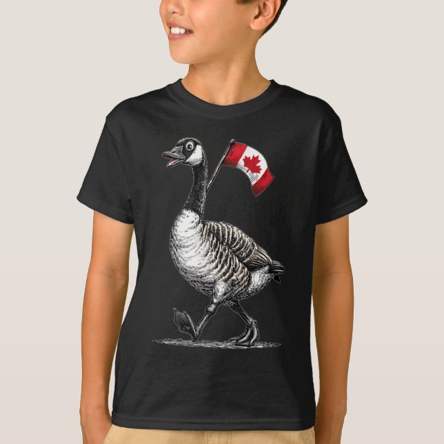 Phantastische Gänsegrafik für Kanada Liebhaber T-Shirt (Vorderseite)