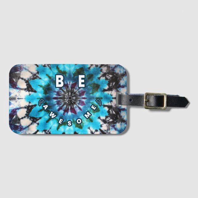 Phantastische Gefärbte Krawatte Gepäckanhänger (Vorderseite (Horizontal))