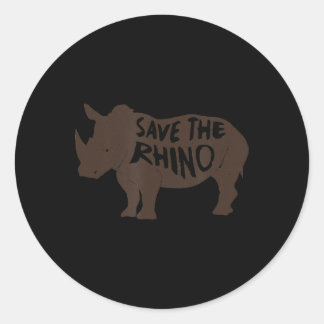 Phantastische Gerettet Rhino T Light-Version Runder Aufkleber