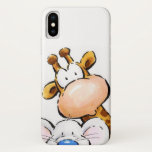 Phantastische Giraffe und Niedliche Maus Case-Mate iPhone Hülle<br><div class="desc">Hübsche und niedliche Giraffe und Mausportrait.</div>