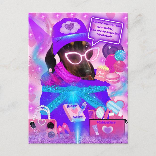 Phantastische Girlfriend Postcard Postkarte (Vorderseite)