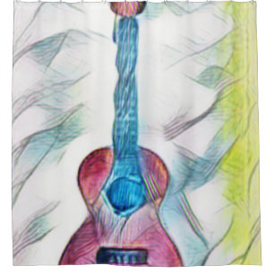 Phantastische Gitarre Duschvorhang