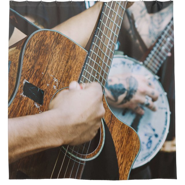 Phantastische Gitarre Duschvorhang (Vorderseite)