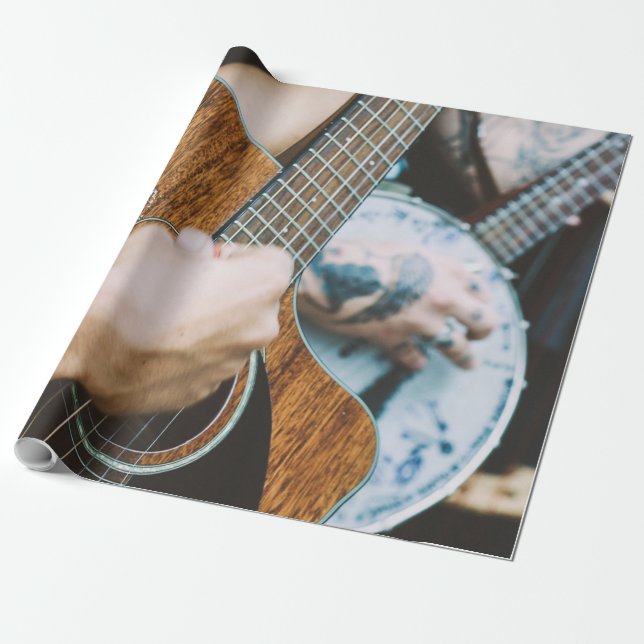 Phantastische Gitarre Geschenkpapier (Ungerollt)