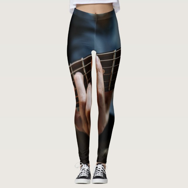 Phantastische Gitarre Leggings (Vorderseite)