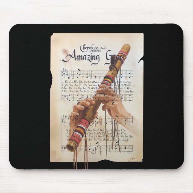 Phantastische Gnade in der Cherokee-Sprache Mousepad (Vorne)