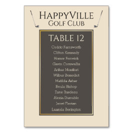 Phantastische Golf-Event-Tischnummer Tischnummer