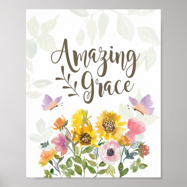 Phantastische Grace Blume und Schmetterlinge Chris Poster (Vorne)