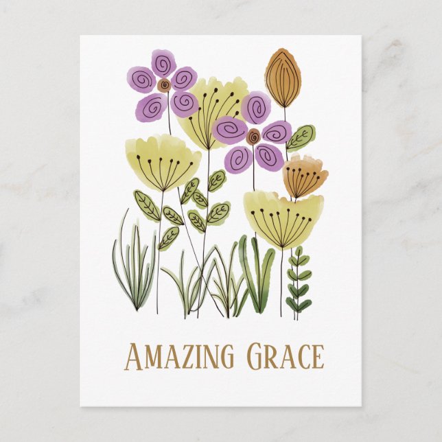 Phantastische Grace Floral Postkarte (Vorderseite)