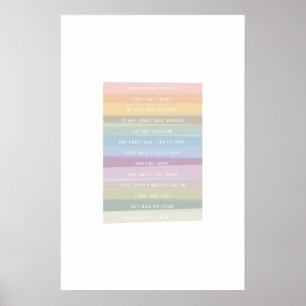 Phantastische Grace Lyric Farbenfrohe Regenbogenku Poster