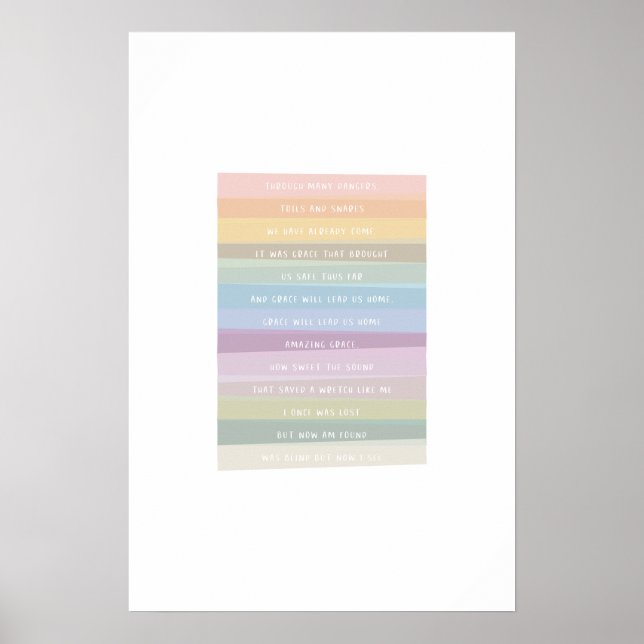 Phantastische Grace Lyric Farbenfrohe Regenbogenku Poster (Vorne)