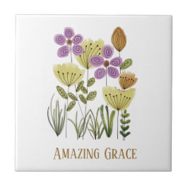 Phantastische Grace-Wildblumen Fliese