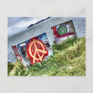 Phantastische Graffiti Art in Berkeley Kalifornien Postkarte