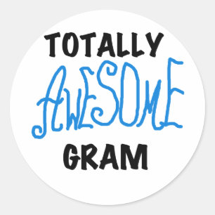 Phantastische Gram Blue Tshirts und Geschenke Runder Aufkleber