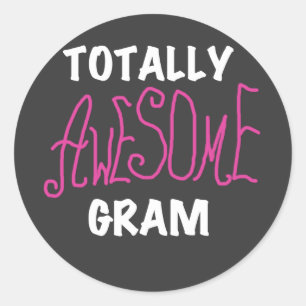 Phantastische Gram Pink Tshirts und Geschenke Runder Aufkleber