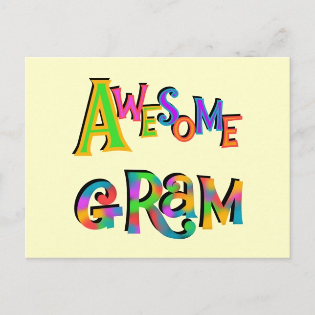 Phantastische Gram-T - Shirt und Geschenke Postkarte (Vorderseite)