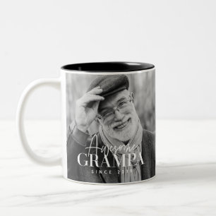 Phantastische Grampa Seit 20XX Einfaches elegantes Zweifarbige Tasse
